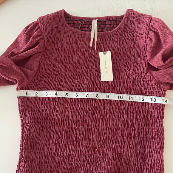 Anthropologie Smocked Puff-Sleeved Top size S - Picture 14 of 14